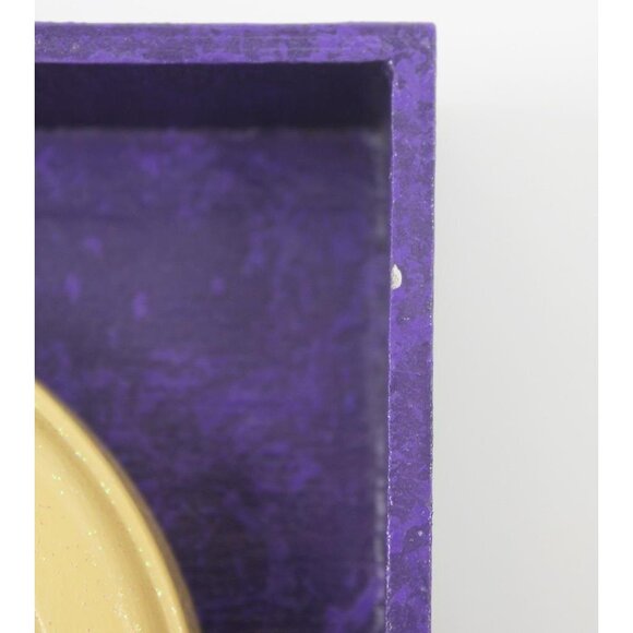 Unique Handmade Hobby Craft Miniature Framed Painting Praying Madonna Signed - Picture 3 of 5